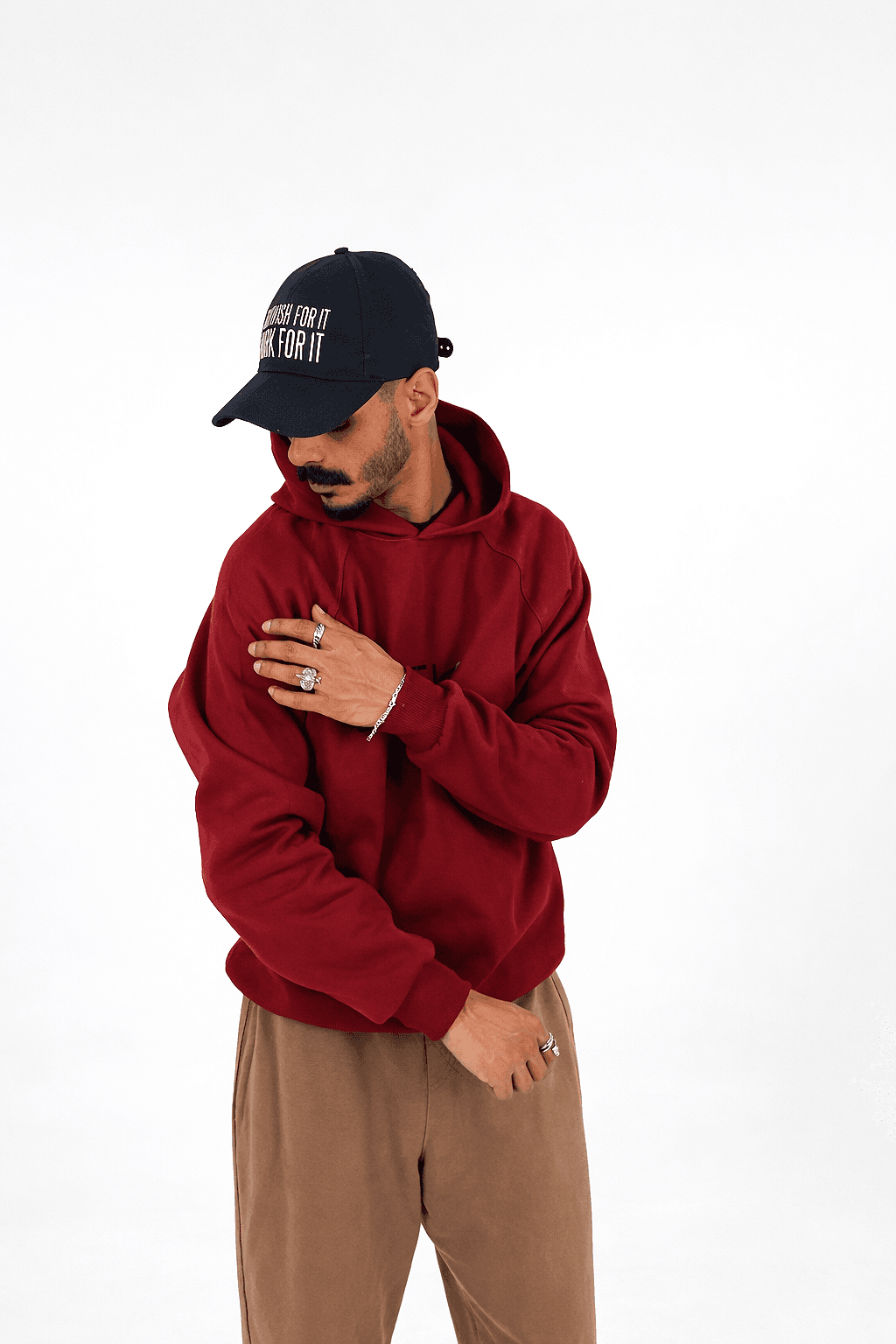 Red wine Orbit Hoodie (25% OFF)