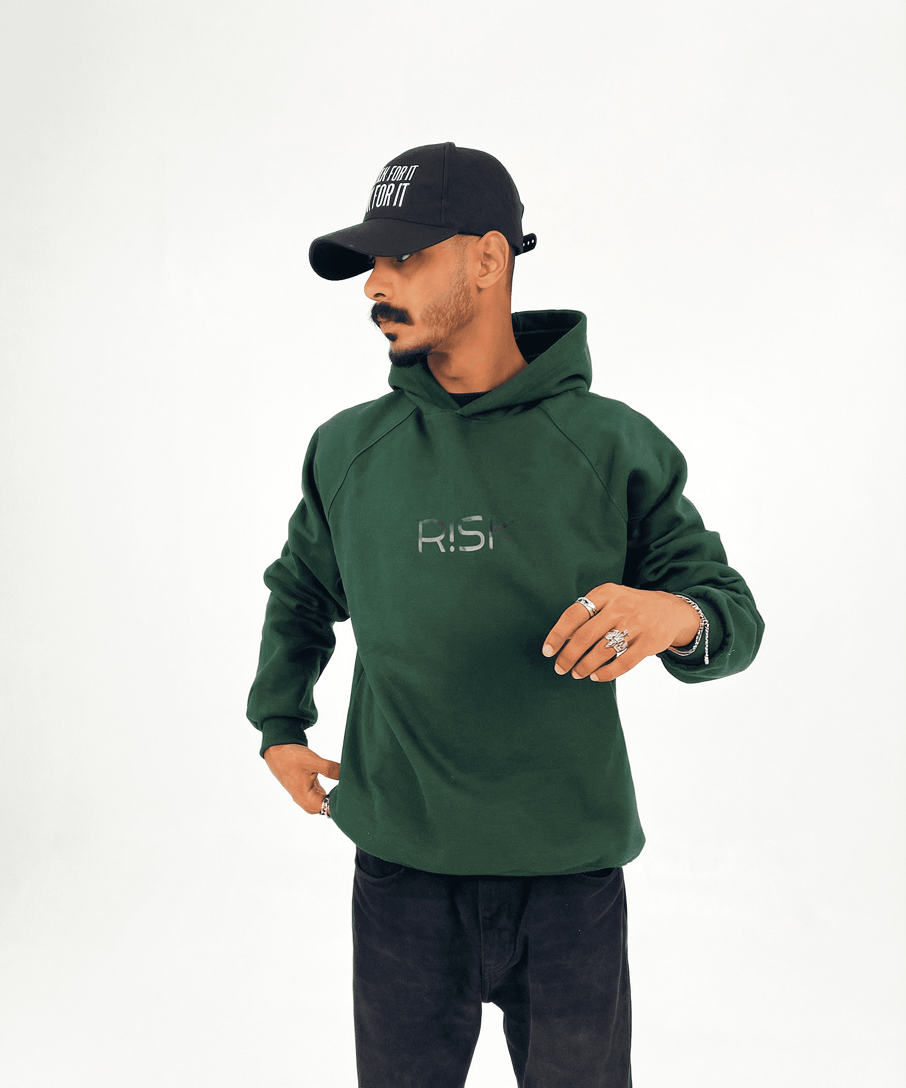 Olive green Orbit Hoodie (25% OFF)